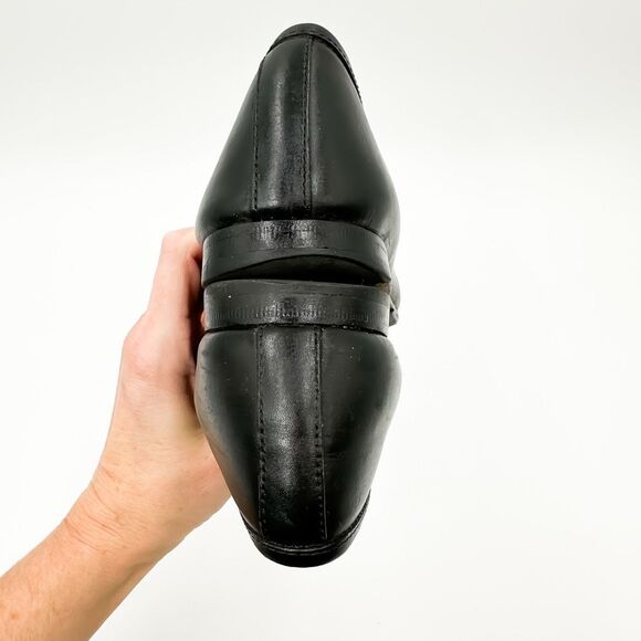 Gucci Jordaan Horsebit Loafer Black Leather Flats Buckle 37, 7 - Picture 8 of 15